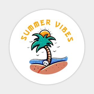 Beach summer vibes Magnet